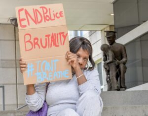 Crowds protest Floyd killing